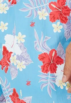 BEVERLY HILLS POLO CLUB Tropical Print Swim Shorts -Active Fashion Store 3 zoom desktop 809