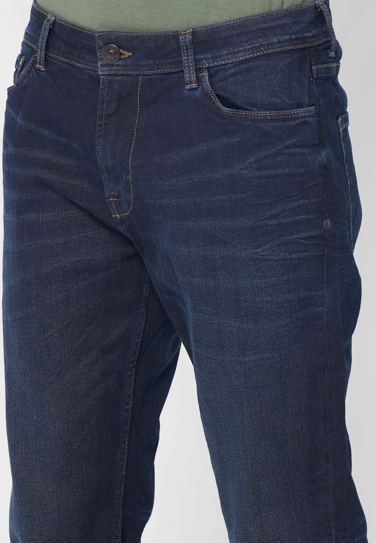 PRODUKT Washed Regular Jeans Dark Blue Denim 5 PRODUKT Washed Regular Jeans Dark Blue Denim - Image 4
