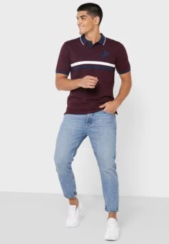 Chest Stripe Polo Shirt -Active Fashion Store 4 zoom desktop 1095