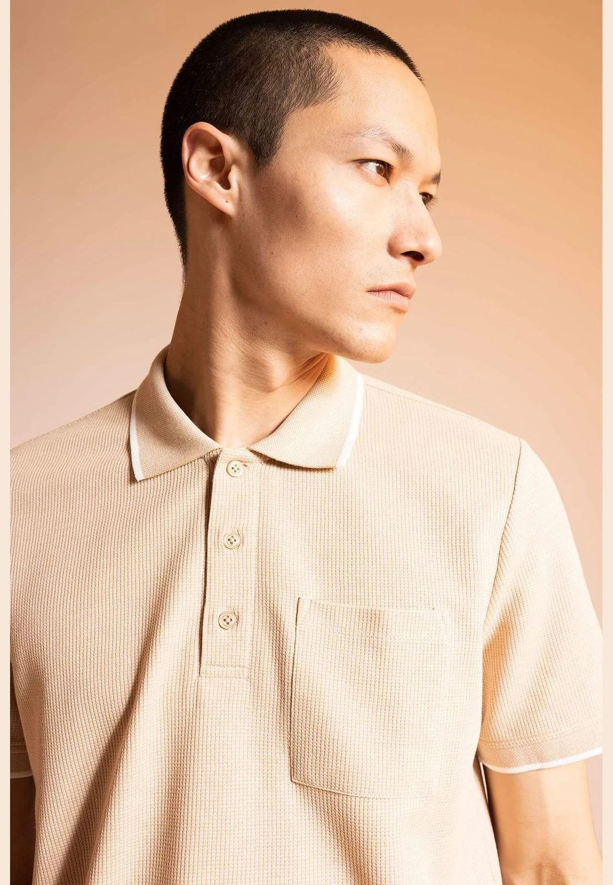 DeFacto Regular Fit Textured Short Sleeve Polo Shirt 6 DeFacto Regular Fit Textured Short Sleeve Polo Shirt - Image 4