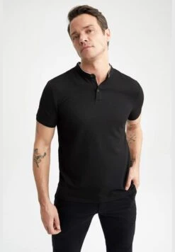 DeFacto Man Stand Up Collar Short Sleeve Knitted Polo T-Shirt -Active Fashion Store 4 zoom desktop 1165