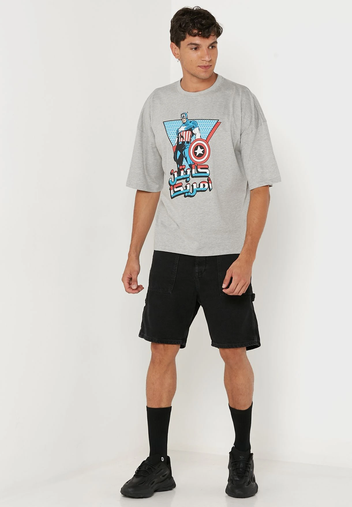 Marvel Captain America Oversized Crew Neck T-Shirt 6 Marvel Captain America Oversized Crew Neck T-Shirt - Image 4