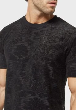 Burnout Textured Crew Neck T-Shirt -Active Fashion Store 4 zoom desktop 130
