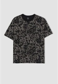 DeFacto Boxy Fit Short Sleeve Printed T-Shirt -Active Fashion Store 4 zoom desktop 170