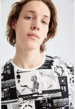 DeFacto Regular Fit Short Sleeve Printed T-Shirt 10 DeFacto Regular Fit Short Sleeve Printed T-Shirt -Active Fashion Store 4 zoom desktop 190