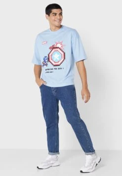 Marvel Captain America Oversize T-Shirt -Active Fashion Store 4 zoom desktop 40