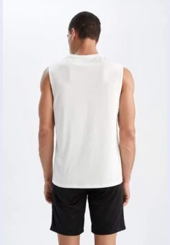 DeFacto Standard Fit Sleeveless Minimal Slogan Print Vest -Active Fashion Store 4 zoom desktop 502