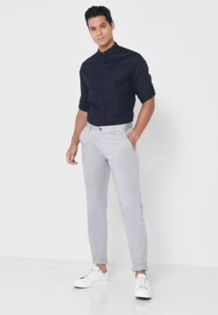 Long Sleeve Grandad Collar Linen Shirt -Active Fashion Store 4 zoom desktop 686