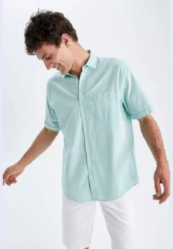 DeFacto Short Sleeved Regular Fit Button Down Polo Neck Shirt -Active Fashion Store 4 zoom desktop 704