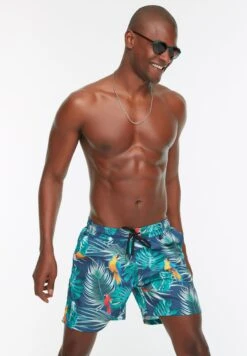 Trendyol Multicolor Men's Tropical Printed Standard Swimwear Marine Shorts -Active Fashion Store 4 zoom desktop 800