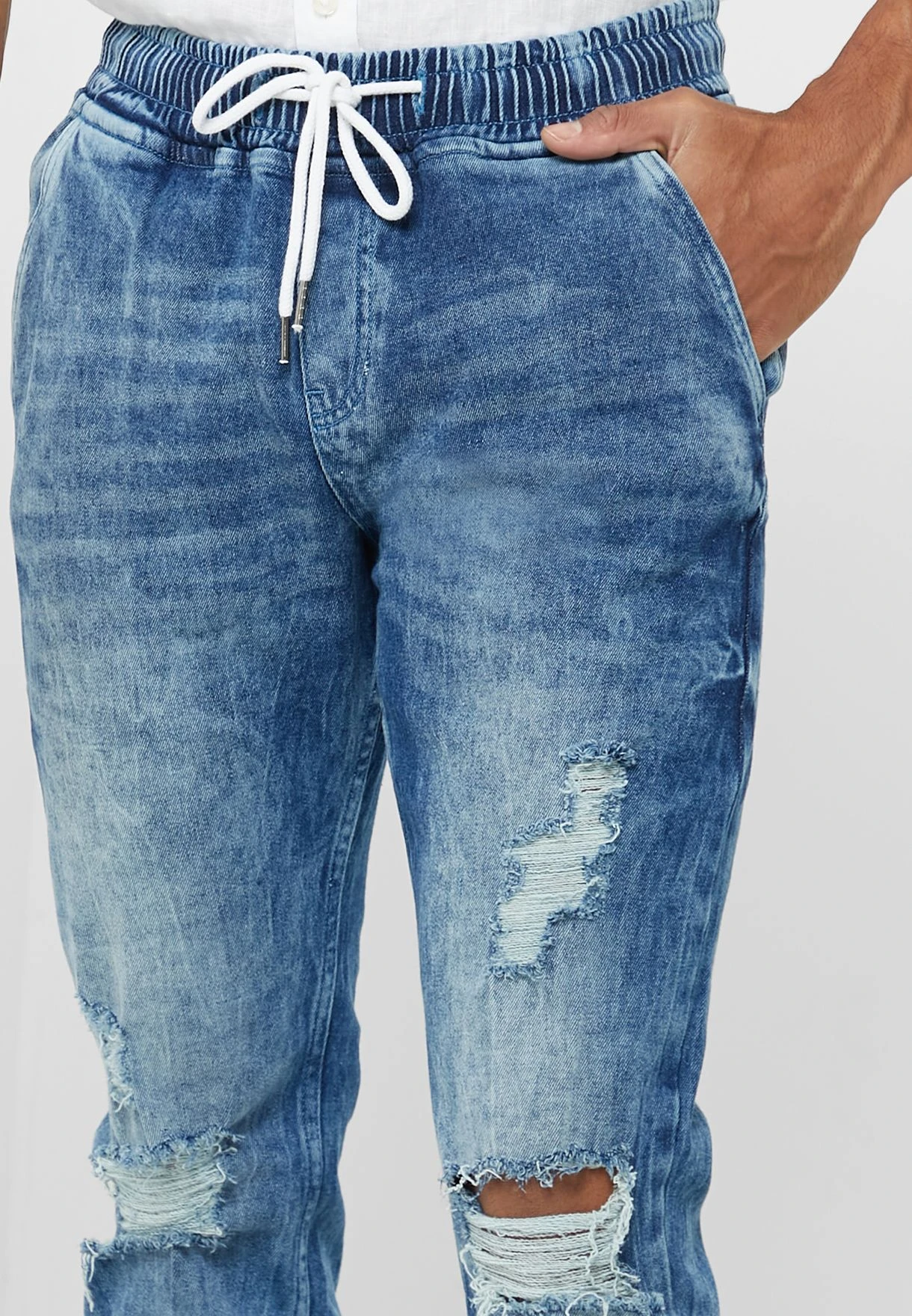 Slim Fit Ripped Jogger Jean 6 Slim Fit Ripped Jogger Jean - Image 4