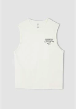 DeFacto Standard Fit Sleeveless Minimal Slogan Print Vest -Active Fashion Store 5 zoom desktop 168