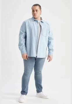 DeFacto Man Relax Fit Denim Long Sleeve Shirt -Active Fashion Store 5 zoom desktop 257