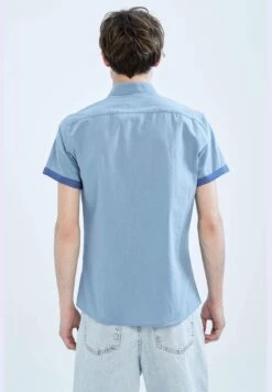 DeFacto Man Slim Fit Polo Neck Woven Short Sleeve Shirt -Active Fashion Store 5 zoom desktop 264