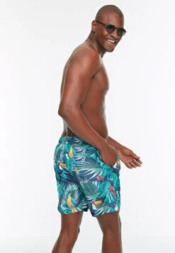Trendyol Multicolor Men's Tropical Printed Standard Swimwear Marine Shorts -Active Fashion Store 5 zoom desktop 317