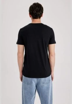 DeFacto Slim Fit Short Sleeve Slogan Print T-Shirt -Active Fashion Store 5 zoom desktop 39