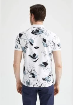 DeFacto Slim Fit Short Sleeve Leaf Print T-Shirt -Active Fashion Store 5 zoom desktop 528