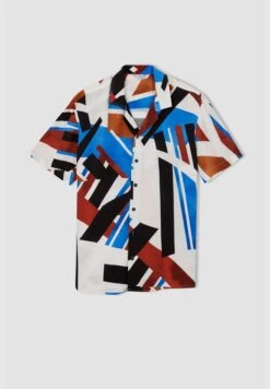 DeFacto Man Regular Fit Apache Neck Woven Short Sleeve Shirt -Active Fashion Store 6 zoom desktop 112