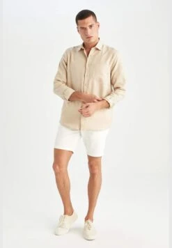 DeFacto Man Regular Fit Polo Neck Woven Top Long Sleeve Shirt -Active Fashion Store 6 zoom desktop 119