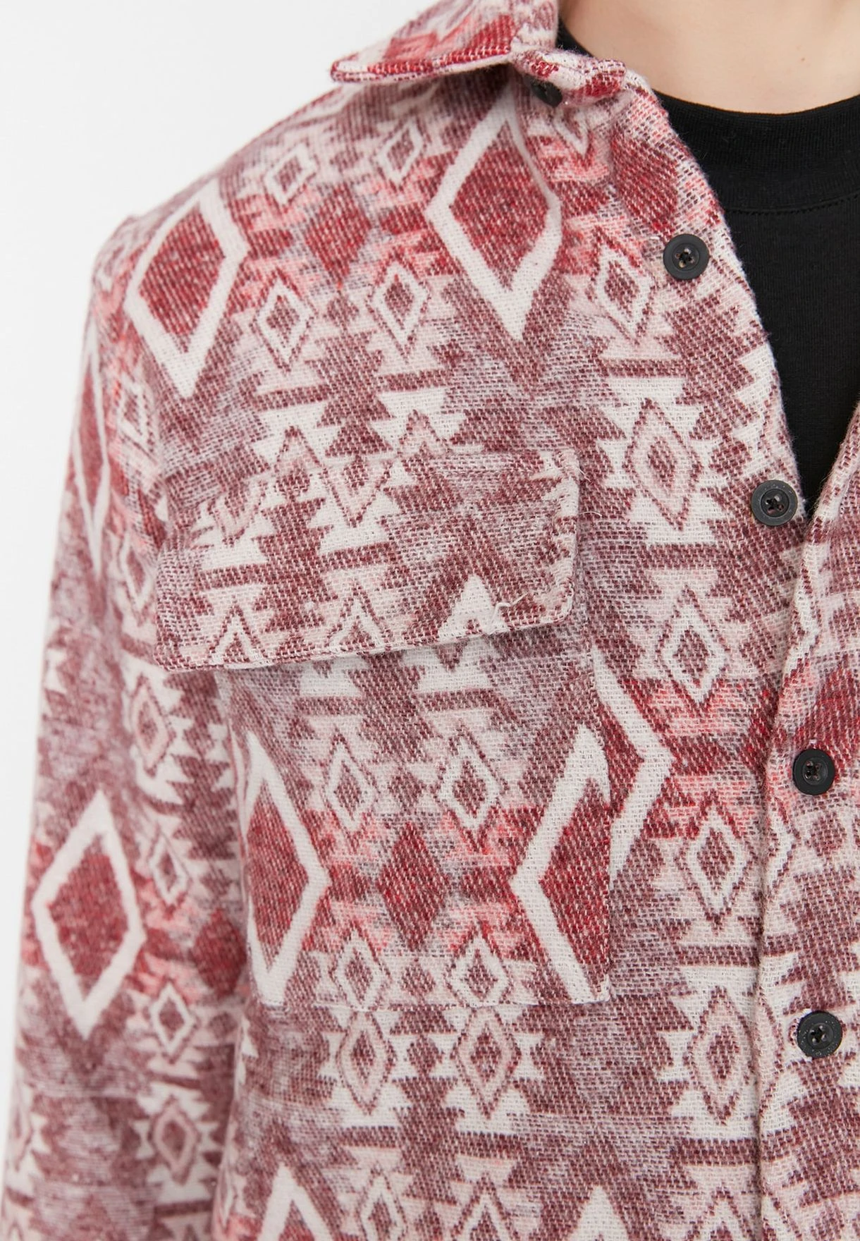 Trendyol Flap Pocket Printed Regular Fit Shirt 8 Trendyol Flap Pocket Printed Regular Fit Shirt - Image 6