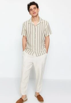 Trendyol Striped Linen Textured Regular Fit Shirt -Active Fashion Store 6 zoom desktop 151