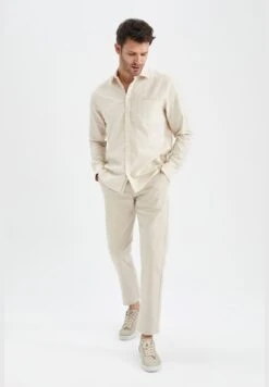 DeFacto Man Polo Neck Woven Long Sleeve Shirt -Active Fashion Store 6 zoom desktop 169