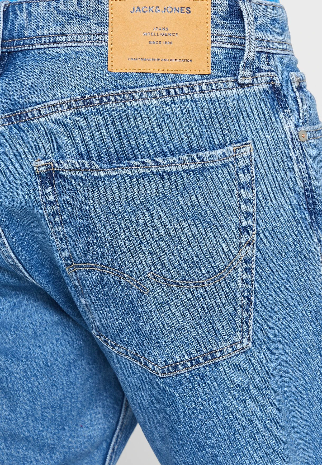 Jack & Jones Essential Mid Wash Regular Fit Jeans 8 Jack & Jones Essential Mid Wash Regular Fit Jeans - Image 6