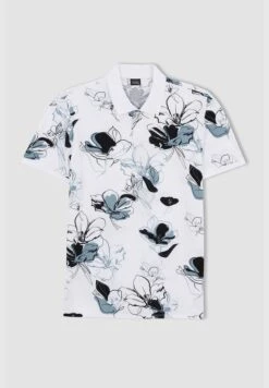 DeFacto Slim Fit Short Sleeve Leaf Print T-Shirt -Active Fashion Store 6 zoom desktop 233