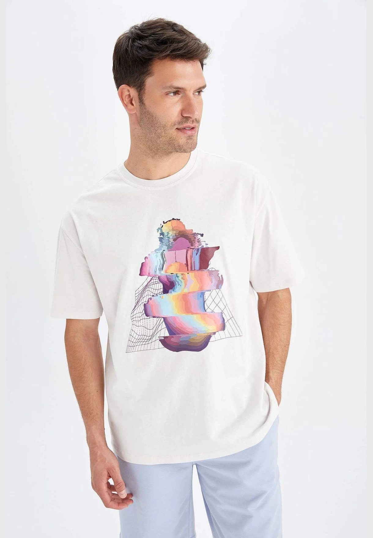 DeFacto Oversize Fit Colour Block Unicorn Print T-Shirt 8 DeFacto Oversize Fit Colour Block Unicorn Print T-Shirt - Image 6