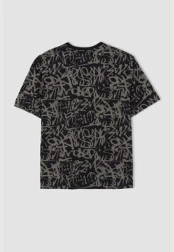 DeFacto Boxy Fit Short Sleeve Printed T-Shirt -Active Fashion Store 6 zoom desktop 40