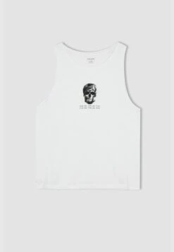 DeFacto Slim Fit Sleeveless Skull Print Vest -Active Fashion Store 6 zoom desktop 91