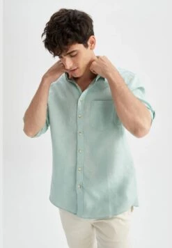 DeFacto Man Regular Fit Polo Neck Woven Top Long Sleeve Shirt -Active Fashion Store 7 zoom desktop 117