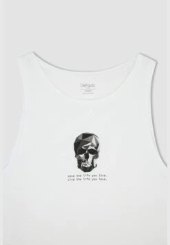 DeFacto Slim Fit Sleeveless Skull Print Vest -Active Fashion Store 7 zoom desktop 71