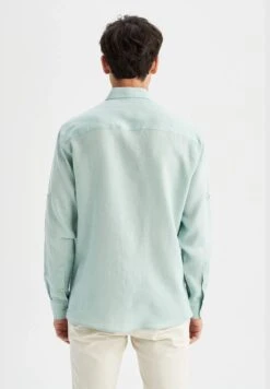 DeFacto Man Regular Fit Polo Neck Woven Top Long Sleeve Shirt -Active Fashion Store 8 zoom desktop 101