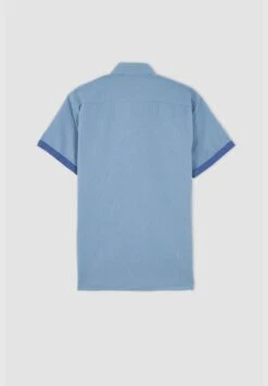 DeFacto Man Slim Fit Polo Neck Woven Short Sleeve Shirt -Active Fashion Store 8 zoom desktop 112