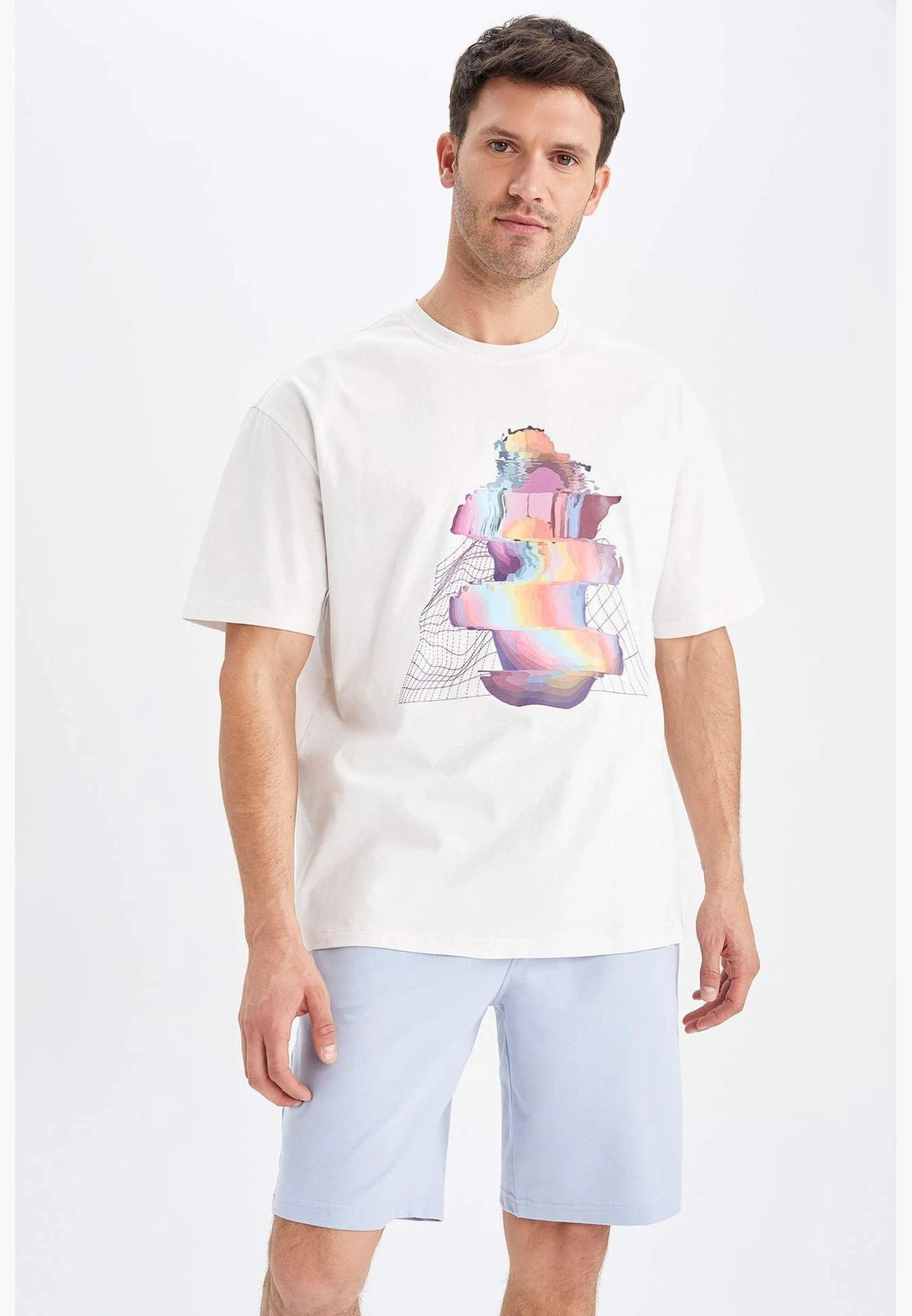 DeFacto Oversize Fit Colour Block Unicorn Print T-Shirt 10 DeFacto Oversize Fit Colour Block Unicorn Print T-Shirt - Image 8