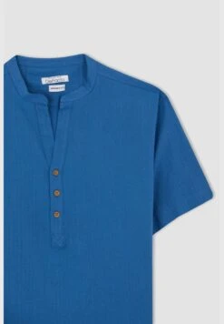 DeFacto Man Modern Fit V-Neck Woven Top Short Sleeve Shirt -Active Fashion Store 8 zoom desktop 71