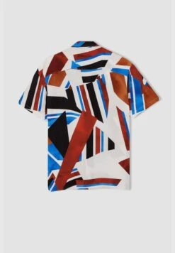 DeFacto Man Regular Fit Apache Neck Woven Short Sleeve Shirt -Active Fashion Store 8 zoom desktop 78