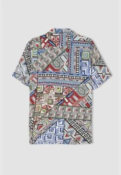 DeFacto Regular Fit Short Sleeve Mystic Print Viscose Shirt -Active Fashion Store 8 zoom desktop 88