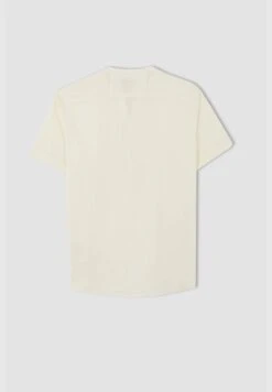 DeFacto Man Modern Fit V-Neck Woven Top Short Sleeve Shirt -Active Fashion Store 8 zoom desktop 91