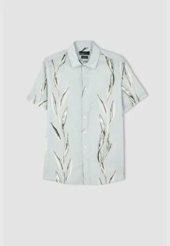 DeFacto Man Modern Fit Polo Neck Woven Top Short Sleeve Shirt -Active Fashion Store 9 zoom desktop 77